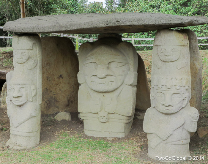 Stone figures at San Agustin Archaeological Park