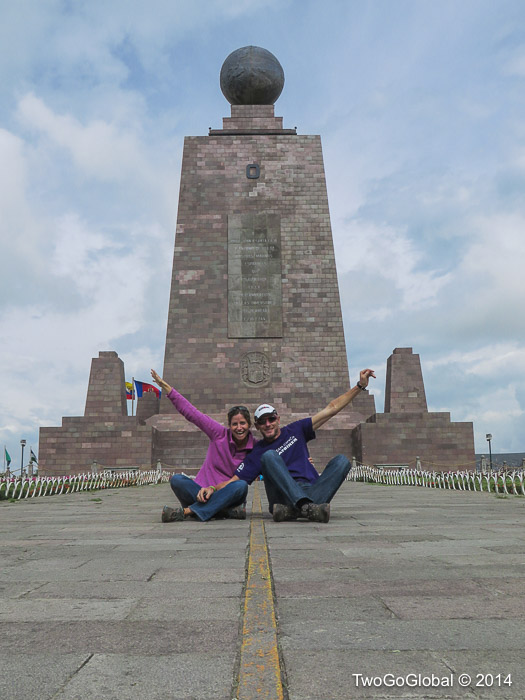 Andrea and I on either side of the equator