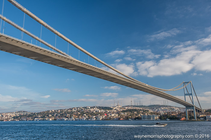 Istanbul’s Bosphorous Bridge, connecting Europe to Asia