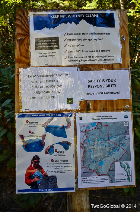 North Fork route warning board