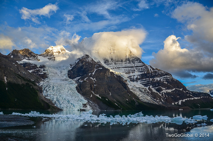 The summit of Mount Robson in the cloud, as usual