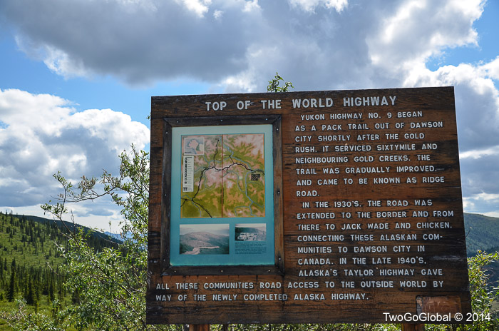 Top of the World Highway signage