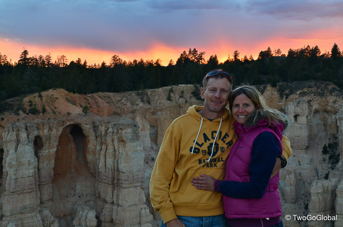 Sunset over Bryce Canyon