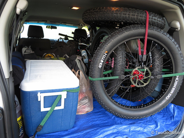 Our fatbikes took up half the SUV