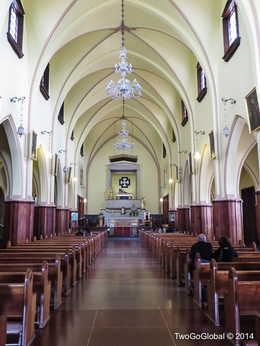 Inside the Monserrate church