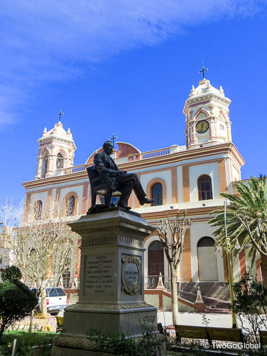 Tupiza's plaza and cathedral