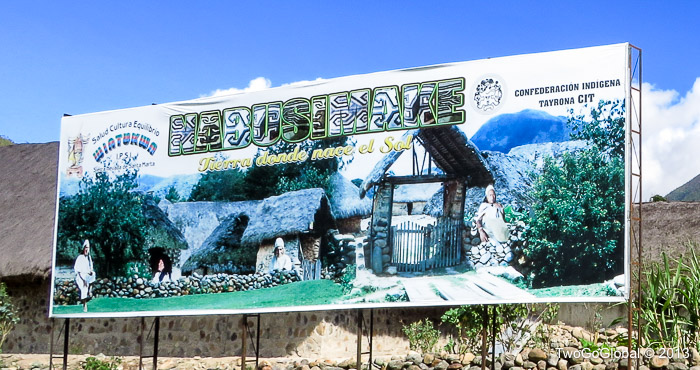 The huge billboard outside of their pueblito