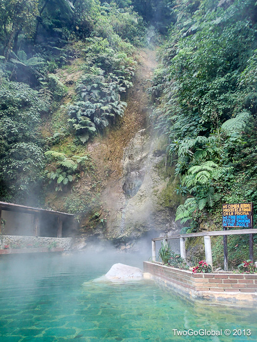 The hottest pool by far with water straight from nearby Volcanoes