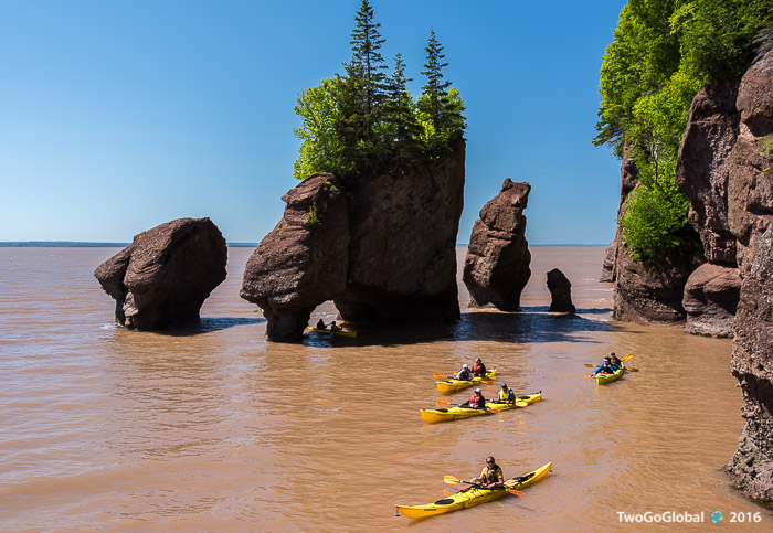 Hopewell Rocks at a 'low' high tide