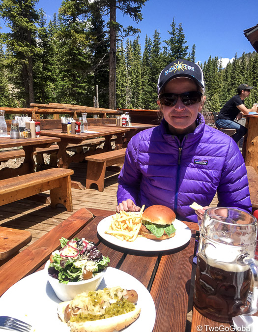A well deserved post hike lunch