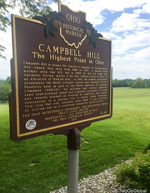 Campbell Hill at 1,550′ in elevation
