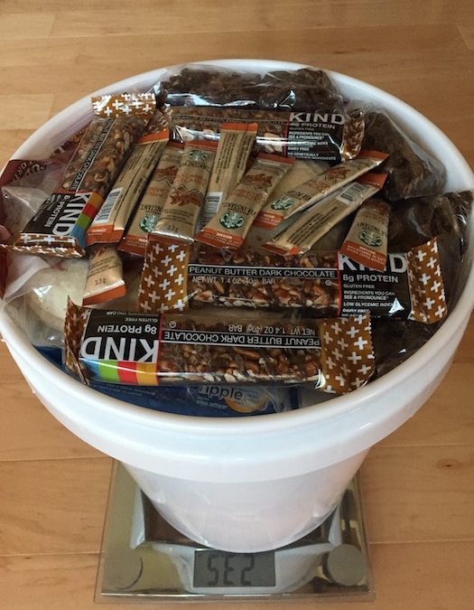 Loaded resupply bucket
