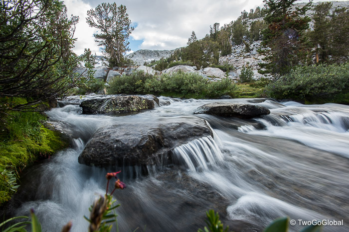 Lyell Creek flowing past our campsite in Upper Lyell area of Yosemite