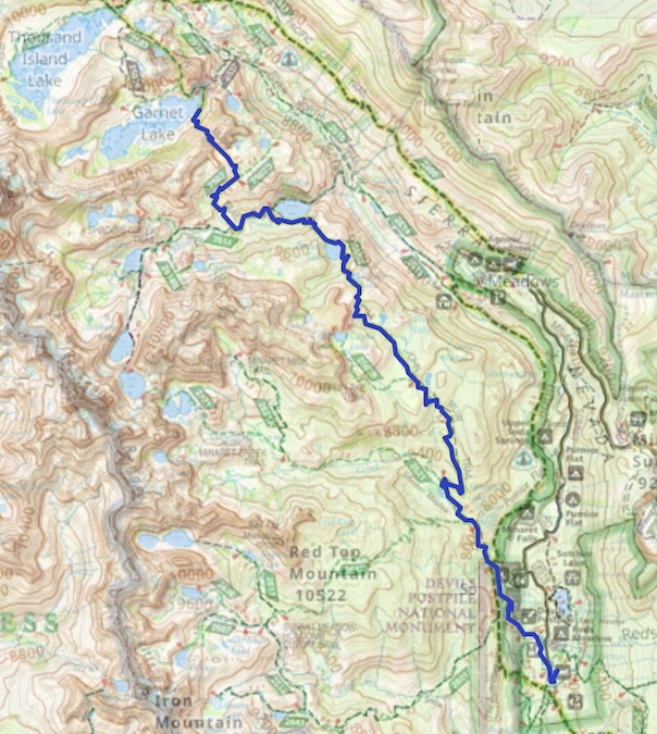 Day 12 route map