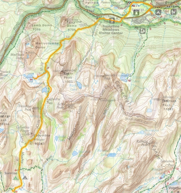 Day 15 route map
