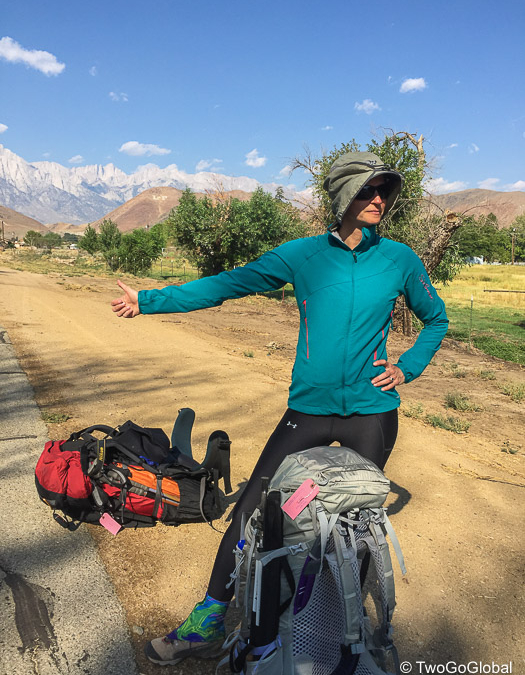 Hitching a ride up to Whitney Portal