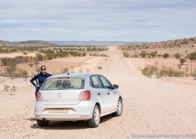 VW Polo taking a beating in Namibia