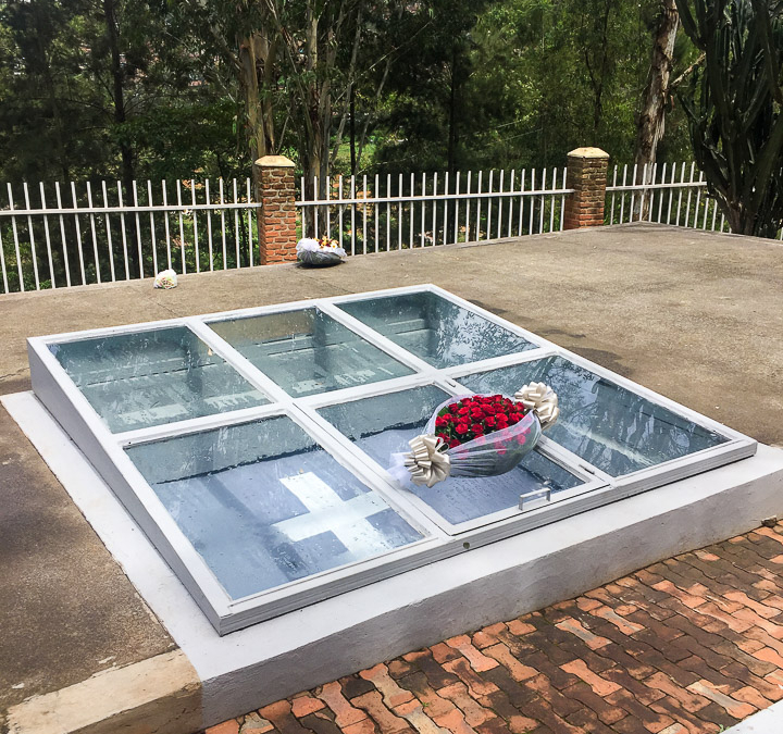 Open mass grave at the Kigali Genocide Memorial