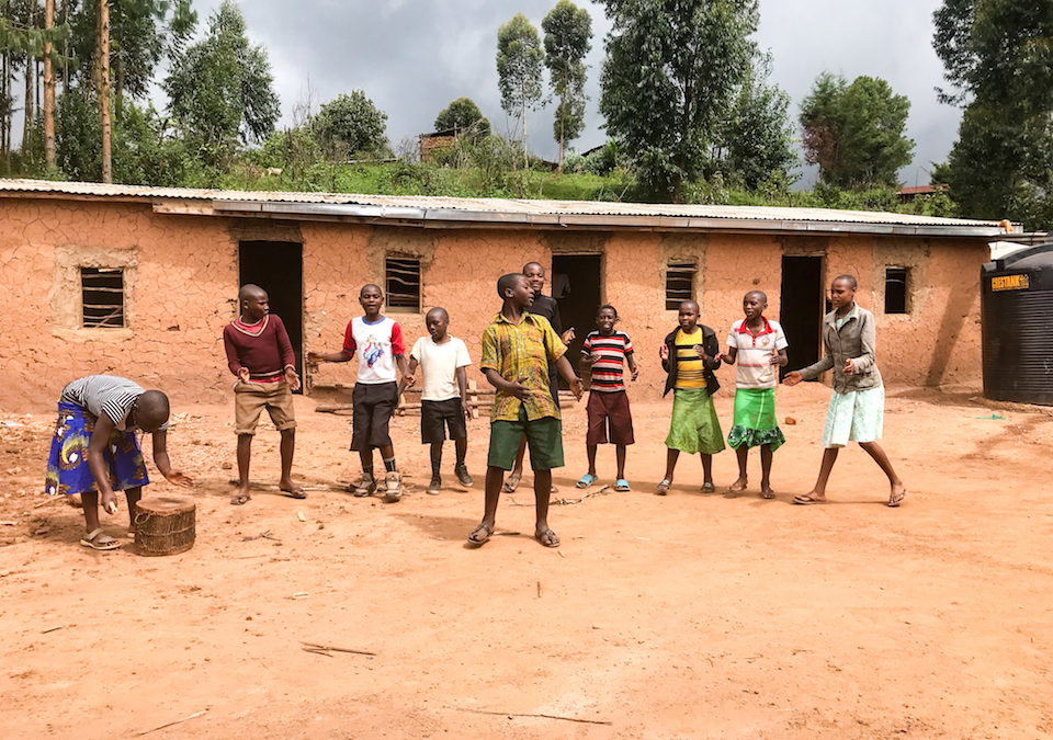 Excitedly performing for us during our visit