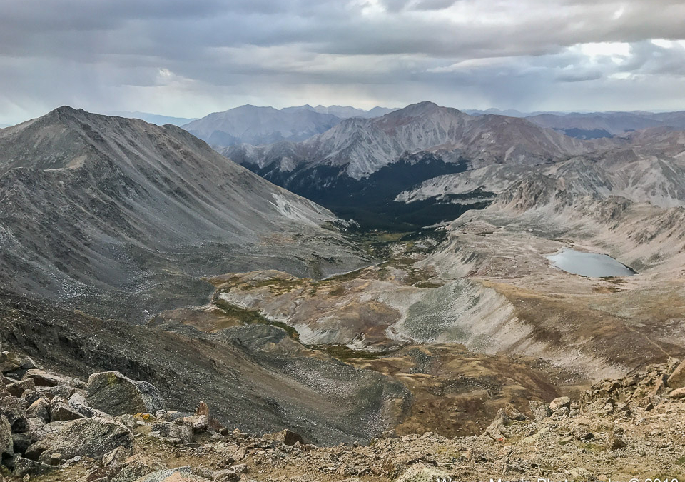 View down from Lincoln, Bear Lake to the right