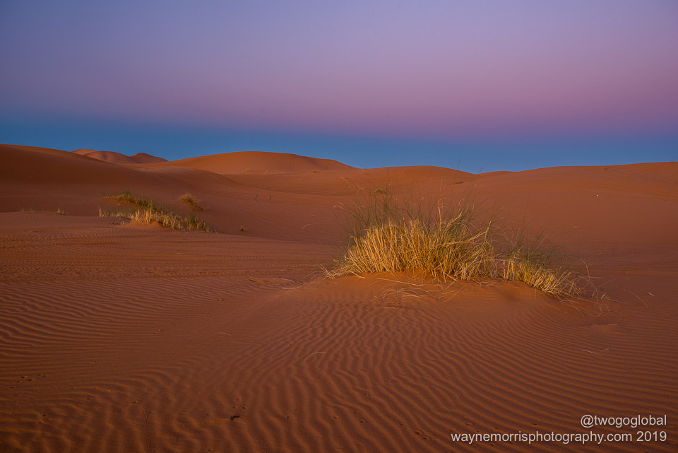 Sunrise at the dunes of Erg Chebbi in the Sahara