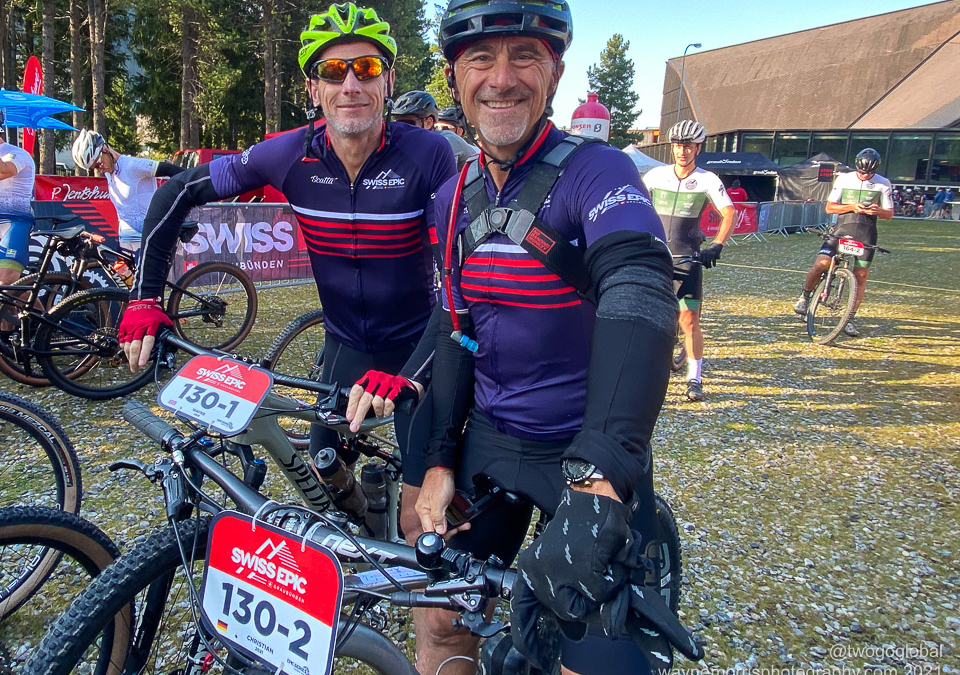 All smiles at the end of stage 3 on Swiss Epic 2021