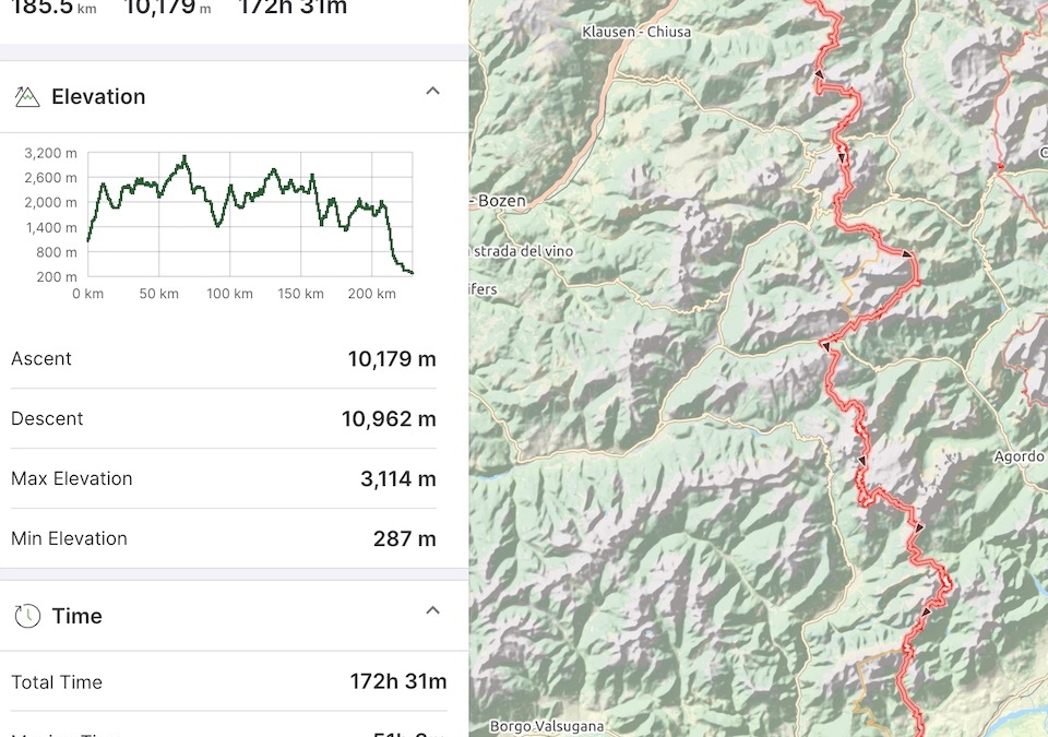 AV2 Route from Brixen to Feltre