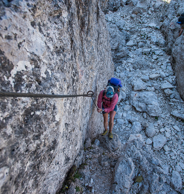 Some more fixed cables on the Via Ferrata delle Farangole
