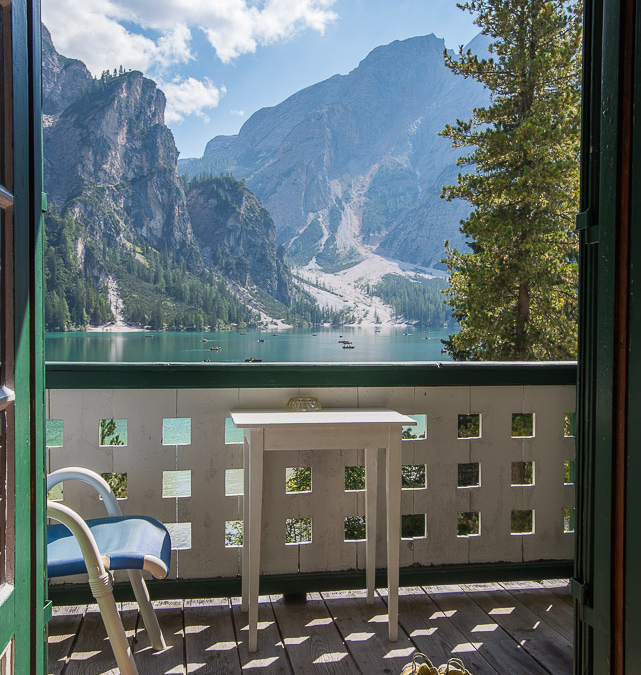 View from Hotel Pragser Wildsee