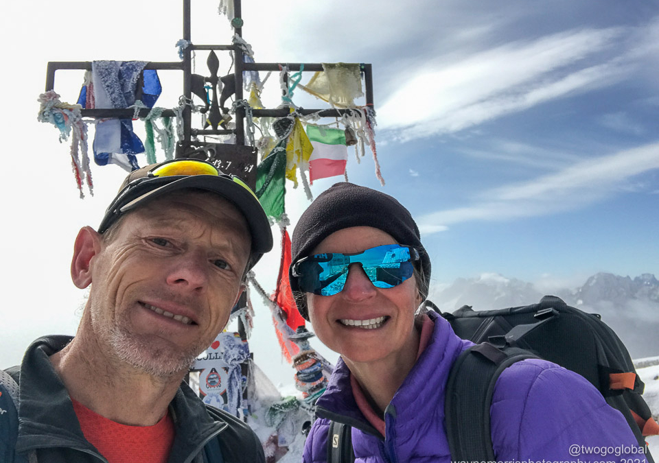 The 3,152m summit of Piz Boè the highest mountain of the Sella Group