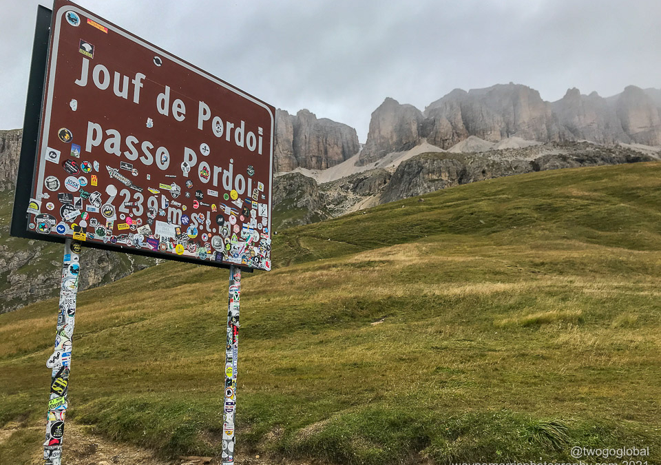 Passo Pordoi on a gloomy looking day