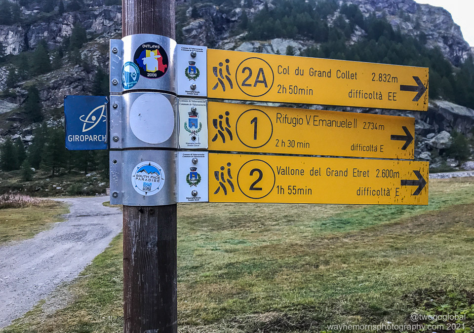 Following trail marker 1