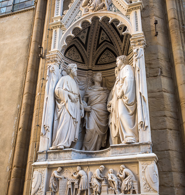 Four Crowned Saints group by Nanni di Banco on the Orsanmichele