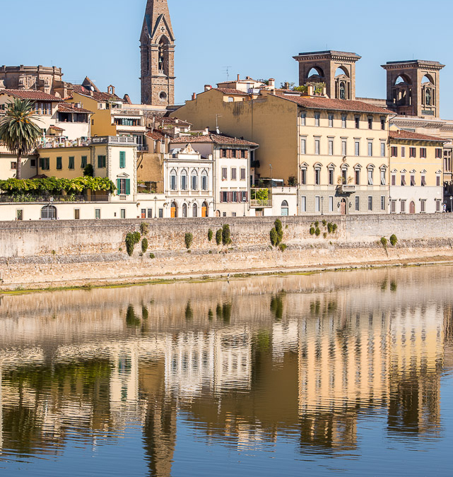 Reflecting tower of the Basilica di Santa Croce di Firenze