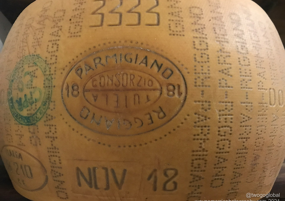 Officially stamped, this Parmigiano-Reggiano was almost 3 years in the making
