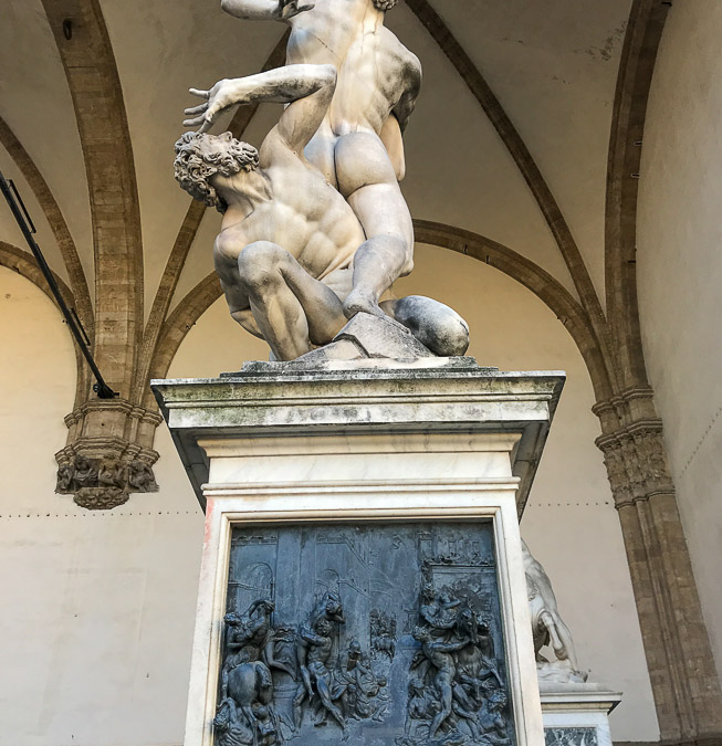A slightly kinky sculpture in Piazza della Signoria