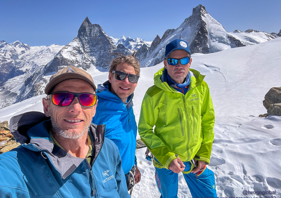 Summit of Tête Blanche, the Matterhorn to the left
