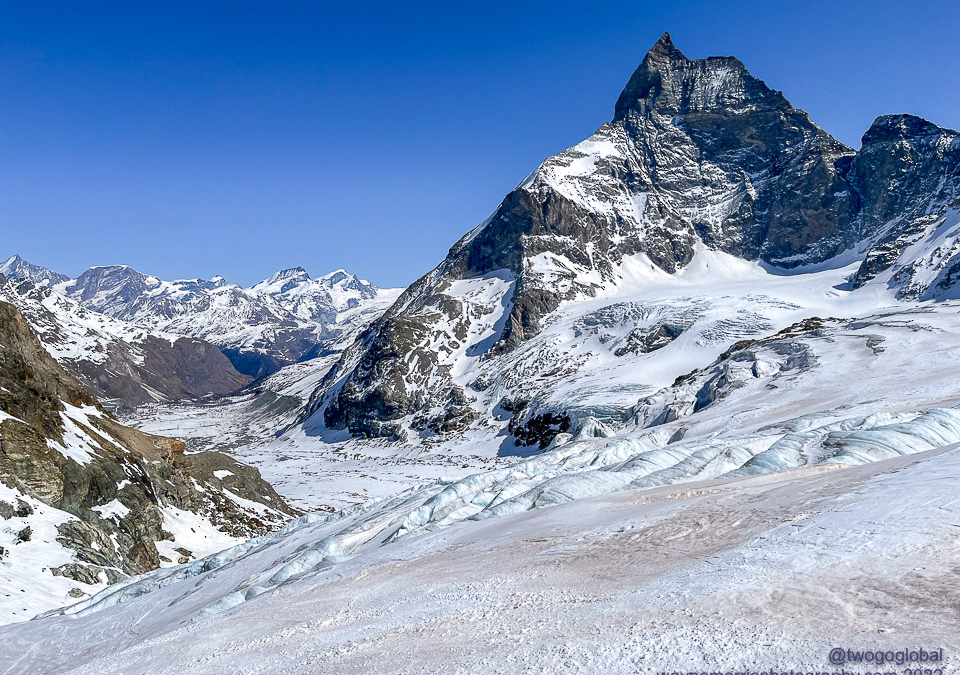 The Matterhorn and our heavily crevassed descent